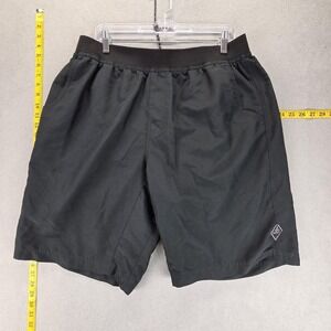 PrAna Shorts Mens 2XL Black Mojo Mesh Lined Back Pocket Waist Elastic 11" Inseam